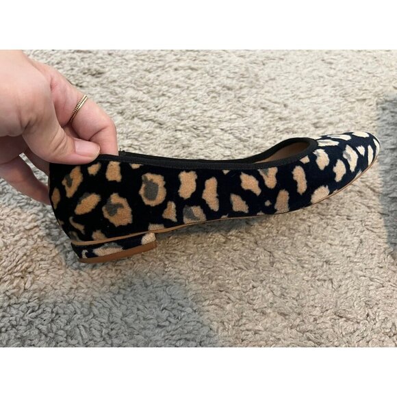 Anthropologie Abstract Velvet Colorful Spotted Flats Womens Size 6 - Picture 6 of 13